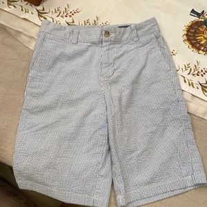 Vineyard Vines blue seersucker club shorts boys 12